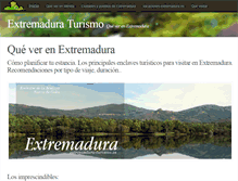 Tablet Screenshot of extremadura-turismo.es